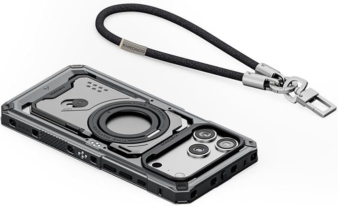 Tilta Khronos Case Compatible with iPhone 17 Pro Max - Space Gray | Snap in Design | Locking Clamp for Secure Mounting | Passthrough Power | Works with Focus Handles, Cooling Modules, Filters