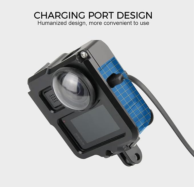 FIFIELD Aluminum Alloy Dustproof Battery Replacement Cover Door for GoPro Max Side Cover, Aluminum Alloy Charging Port Door with EVA Foam Battery Protector Replacement for GoPro Max Action Camera