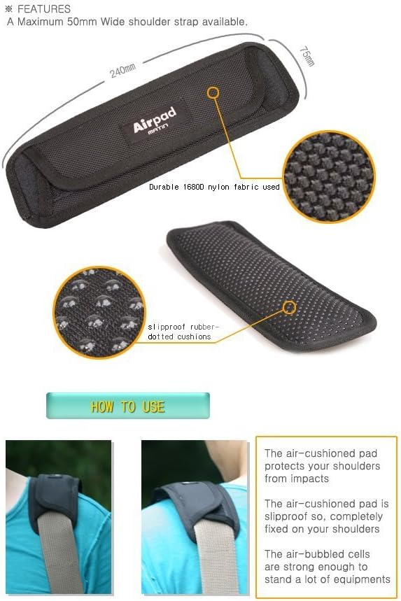 Matin Replacement Shoulder Pad Air Cushion Pad Straight for Shoulder Bags