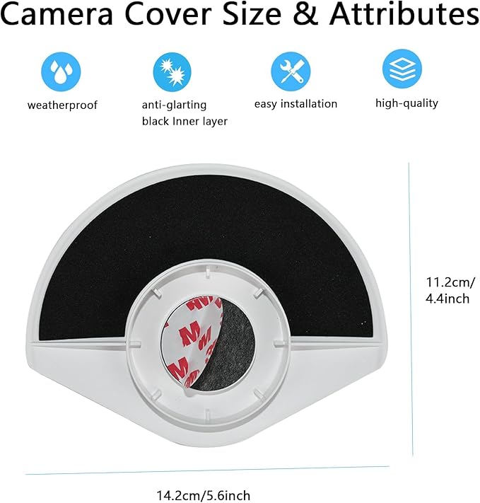 UV Rain Cover Compatible with Ring Outdoor Cam Plus(new-est Model), Weatherproof Camera Protector, Sun Shade Camera Cover, Anti Glare, White, 1Pack