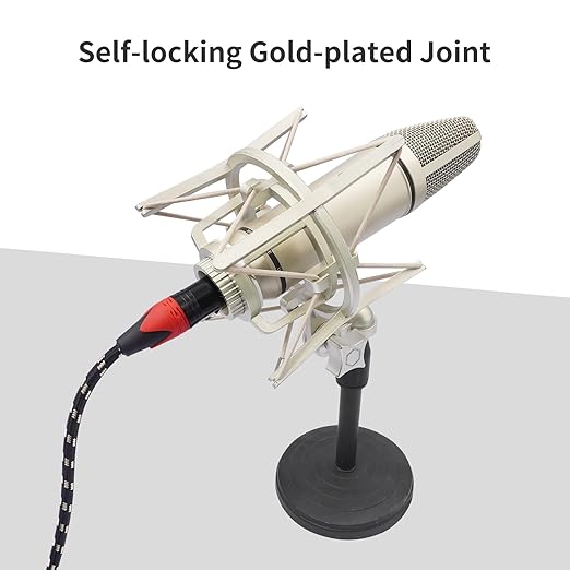 XLR Cable 25ft 4 Packs - Premium Balanced Microphone Cable with 3-Pin XLR Male to Female Mic Speaker Cable, Black and White Grid Layer, Pure Copper and Plated Conductors