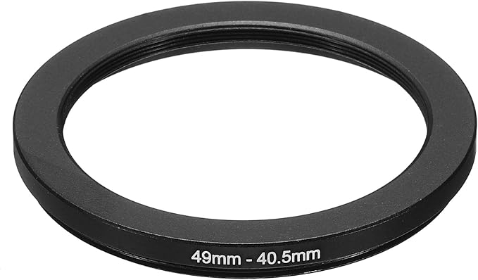 PATIKIL 49mm-40.5mm Metal Step Down Ring, Camera Lens Filter Adapter Ring Aluminum Filter Adapter Ring for Camera Lenses Hood, Black