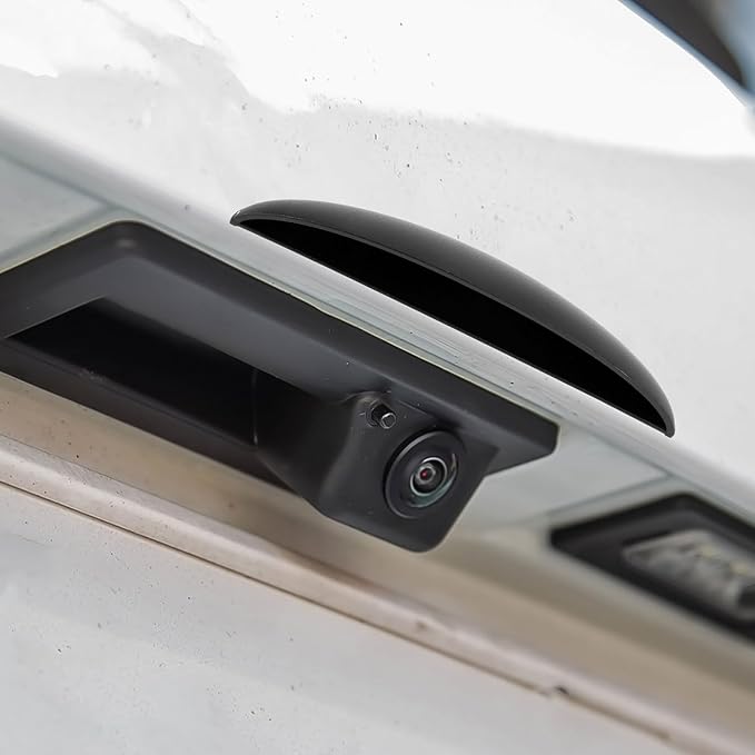 Car Rear View Camera Cover, 3.54x0.69in/9x1.75cm Sturdy ABS Material Black Car Rear View Camera Anti-Rain Cover Backup Shield Rearview Modification Protector for Automotive Exterior Accessories