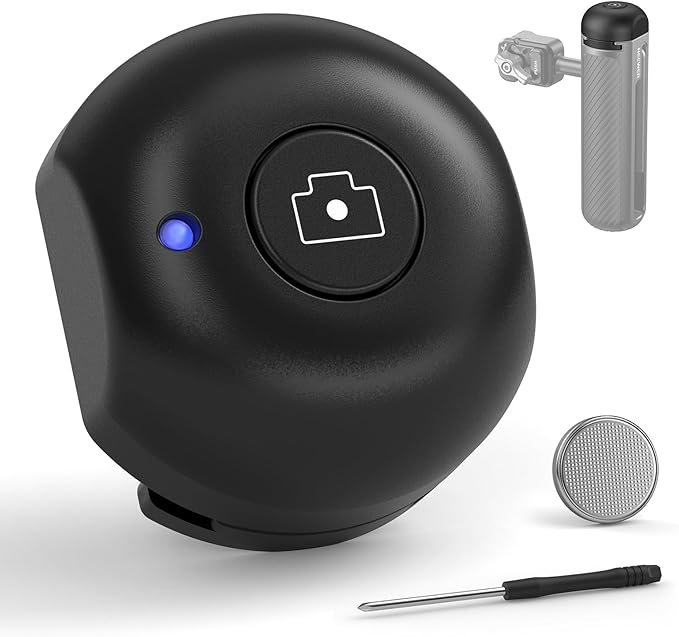 NEEWER Cold Shoe Cover for PA045E Bluetooth Shutter Side Handle Grip, ABS + PC Cold Shoe Protector with CR2032 Replacement Coin Battery and Phillips Screwdriver, RT005E