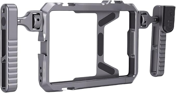 Smartphone Video Rig, Aluminum Alloy Phone Stabilizer, Built in Bluetooth Remote Rig with 1/4 Inch UNC Mount, Ideal for Live Streaming Photography Film Making