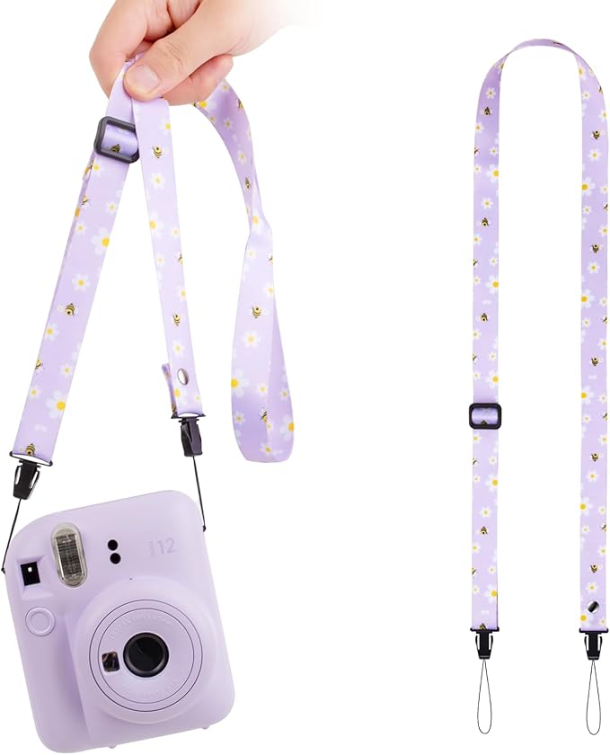 VOVMOEYA Camera Strap Kids,Camera Lanyard Neck Strap kids,iPad Strap for Kid,Children Camera Strap for Fujifilm mini Camera Kodak Smile + Smile plus(Purple)