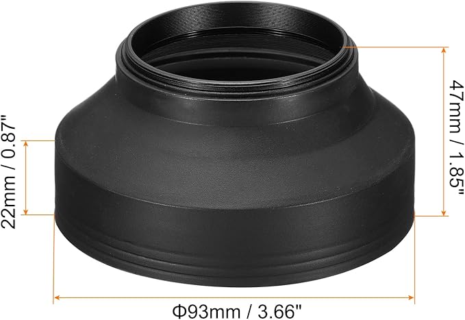 PATIKIL 58mm Camera Lens Hood, Rubber Collapsible Lens Protector Anti-Reflection Blocks Excess Sunlight Enhance Camera Photography for Nikon, for Fujifilm, for Pentax, for Leica
