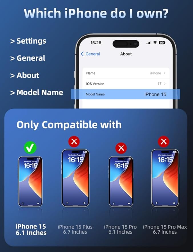ruwa Privacy Screen Protector for iPhone 15 and iPhone 16 [6.1 Inch][2-Pack] Tempered Glass with Easy Installation Frame, Anti-Scratch,Anti-peep, Full Coverage