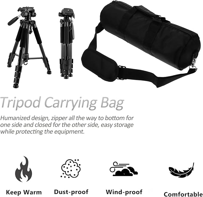 15.72 Padded Tripod Carrying Case Bag with Shoulder Strap Padded Carrying Bag for Tripods, Monopods, Speaker Stands, Boom Stands, Camcorder, Mic Stands
