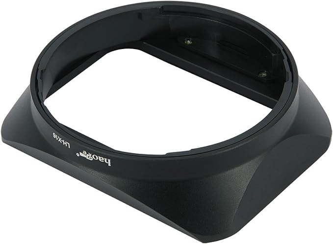 Haoge Bayonet Square Metal Lens Hood Shade with Cap for Fujifilm Fuji Fujinon XF16mmF1.4 XF 16mm F1.4 R WR Wide Angle on X-Pro2 X-Pro1 X-T2 X-T1 X-T20 X-T10 X-E2S X-A5 X-A20 X-E3 X-H1 Replace LH-XF16