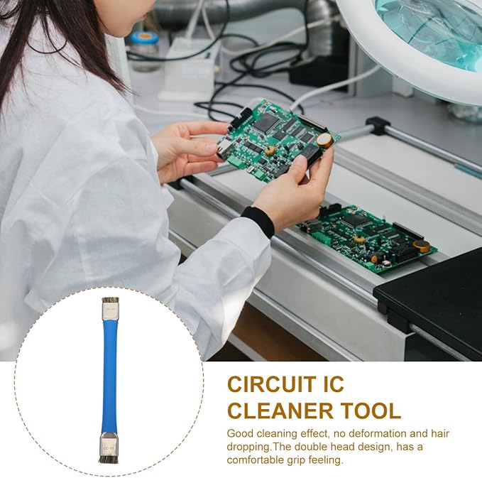 1pc CPU Brush Motherboard Cleaning Brush Anti-Static ESD Safe Double Head IC Cleaner CPU Cleaning Brush for Computer Phone