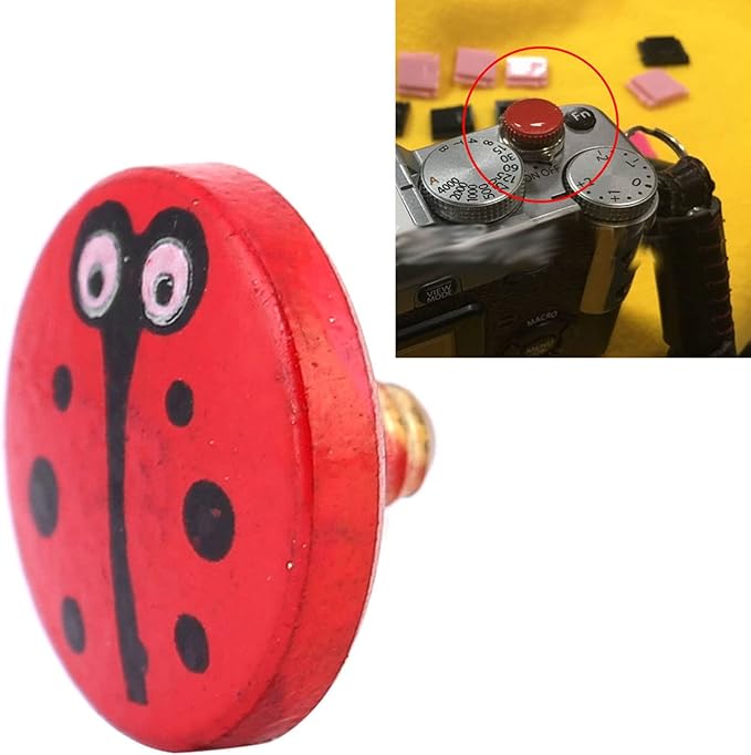Camera Shutter Buttons, Soft Shutter Release Buttons, Copper Shutter Release Buttons with Rubber Rings for Photography
