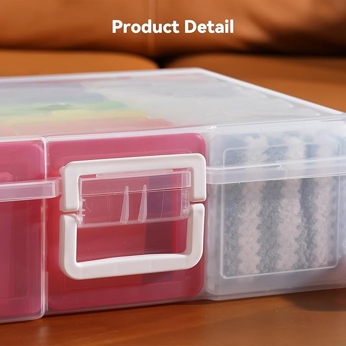 Novelinks Stackable Plastic Clear Storage Box Containers with Latching Lid - Art Craft Supply Organizer Storage Containers for Pencil Box,Crayon, Jewelry (12 Pack Colorful+6 Pack Clear-Small)