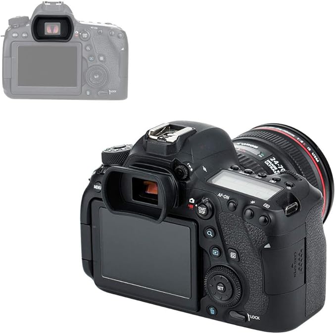 JJC EB Ef Eyecup Eyepiece Eyeshade for Canon T8i T7i T6s T6i T5i SL3 SL2 T7 T6 T5 T3 5D Mark II 6D Mark II 90D 80D 77D 70D 60D 60Da Viewfinder Replace Canon EB Ef Cup Soft Silicone Extended Design
