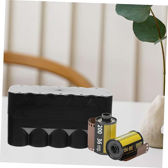ARTIBETTER Film Storage Box for 120 Rolls Hard Plastic Case Lid Lightweight Film Canister Holder for Home and Travel Organize