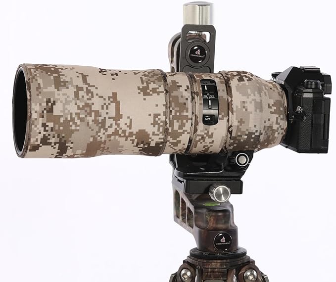 CHASING BIRDS Lens Camouflage Waterproof Coat for Olympus 300mm F4.0 is PRO Rainproof Lens Protective Cover Version IV (Brown Grid)