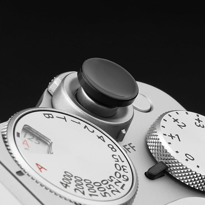 Haoge Metal Shutter Release Button for Fujifilm X-E1 X-E2 X-E2S X-E3 X-T2 X-T3 X-T10 X-T20 X-Pro1 X-Pro2 X100 X100T X100S X100F and Leica M2 M3 M6 M7 M8 M9 M10 M-E M-P M9-P M-A Concave Surface Black
