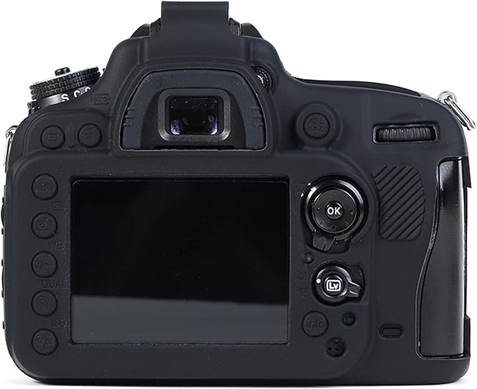 Professional Secure Silicone Camera Cases Bag Housing Rubber Body Skin for Nikon D610 D600 DSLR Camera Protective Case(Black)