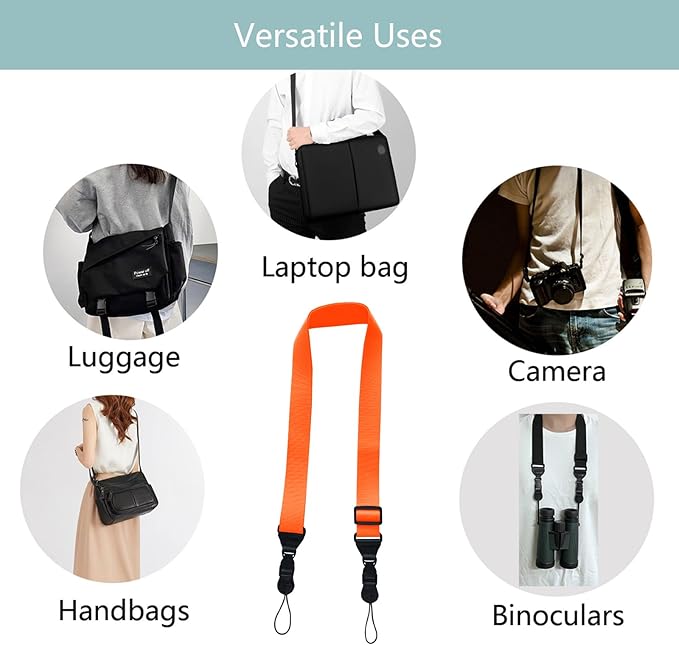 Adjustable Shoulder Strap:Comfortable iPad Strap Nylon Neck Lanyard for iPad/Samsung Tablet Case,Camera Binocular Crossbody Laptop Luggage Bag(Orange)