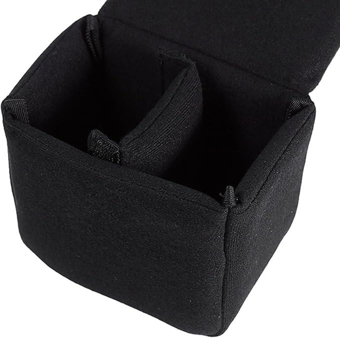 DLSR Camera Bag, Small Mirrorless Camera Insert DLSR Camera Bag Insert Padded Shockproof Foldable Camera Case Bag Organizer Accessory for Photographing Padded Camera Pouch Camera Insert Bag (Black)