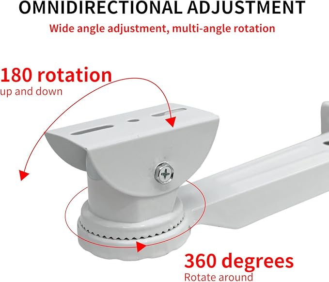 NVRTTRR L-Shape Dome Camera Bracket, Wall Ceiling Mount for Security Dome Cameras, (Wall Mount Bracket)