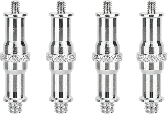CAMVATE Standard 1/4 to 3/8 inch Metal Male Convertor Threaded Screw Adapter Spigot Stud for Studio Light Stand, Hotshoe/Coldshoe Adapter, Ball Head, Wireless Flash Receiver, Trigger(4 Pieces) - 3283