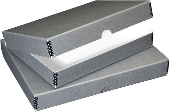 Lineco Archival Folio Storage Boxboard, Acid-Free with Metal Edges, 16.5 X 20.5 X 1.75 inches, Gray (717-2620)