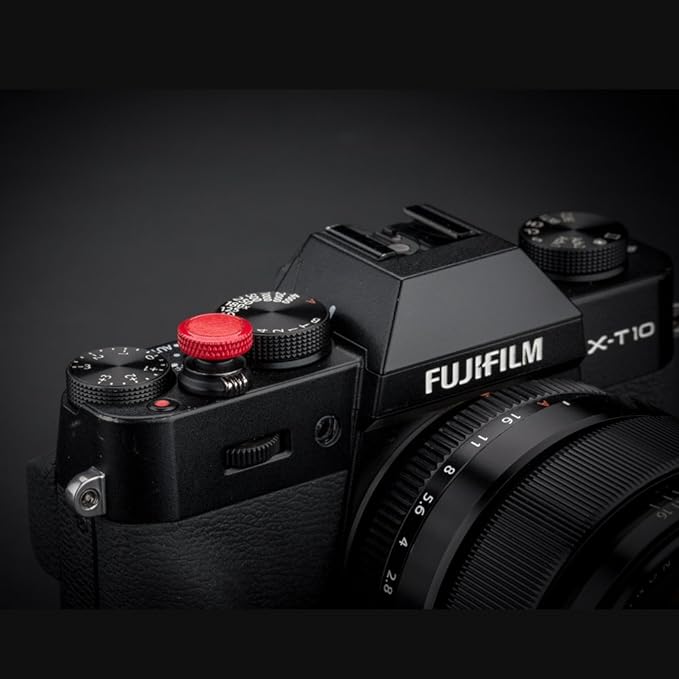 JJC Camera Soft Release Button, Shutter Button for Fuji Fujifilm X-T5 X-T4 X-T50 X-T30 III II X-PRO3 X100VI X100V X-E5 X-E4 X Half GFX100RF Sony RX1R II RX10 IV III Leica Q3 43 M10 M9 Nikon Zf Df F3