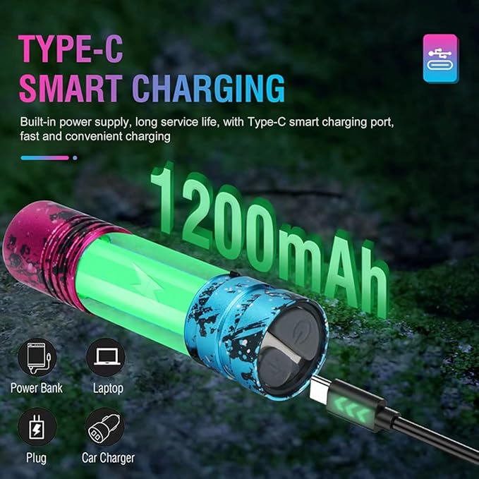 ULTRAFIRE Rechargeable Small LED Flashlight 800 Lumens 5 Modes Mini Tactical EDC Flash Light, Waterproof Pocket Flashlight for Kids Camping Outdoor (Pink)