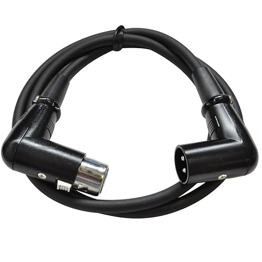 Seismic Audio - SARAX3-6 Pack of 3' Right Angle XLR to XLR Patch Cables