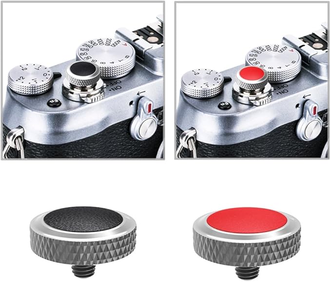 JJC Camera Soft Release Button, Shutter Button for Fuji Fujifilm X-T5 X-T4 X-T50 X-T30 III II X-PRO3 X100VI X100V X-E5 X-E4 X Half Sony RX1R II RX10 IV III Leica Q3 M10 M9 Nikon Z f Zf Df F3-2 Types