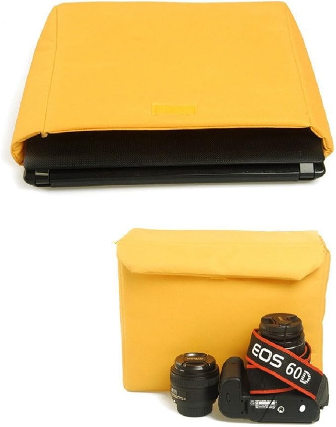 peacechaos Men's Lightweight Vintage Waterproof Canvas DSLR SLR Shockproof Camera Shoulder Messenger Bag Sling bag (Yellow)