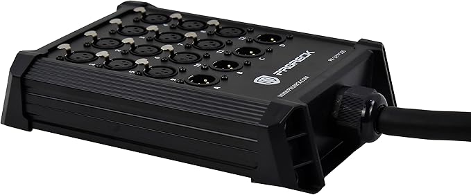 PRORECK 12-Channel Low Profile XLR Send Circuit Board Snake Cables, XLR Splitter Cable for Live, Recording, Stage, Studio, 100 Feet Long