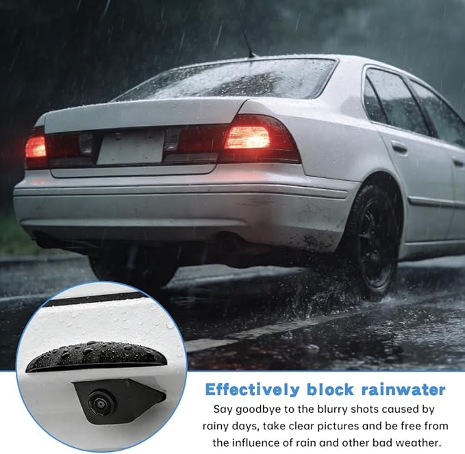 2Pcs Rear View Backup Camera Cover,Universal Car reversing Camera Rain Cover,Car Thick Cameras Protection Sticker,Silicone rain Sticker,Non-Destructive Adhesion(Black,Size:10 * 2 * 2cm)