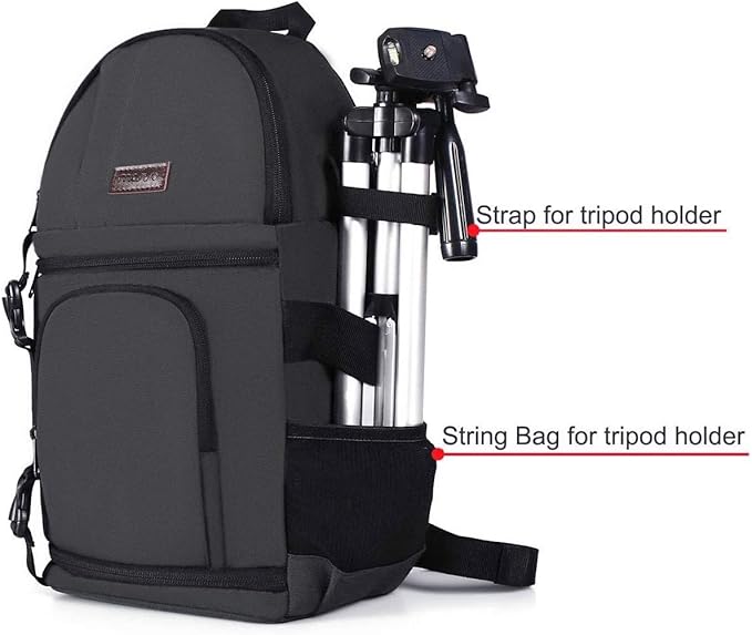 MOSISO Camera Sling Bag, DSLR/SLR/Mirrorless Camera Backpack Case Shockproof Photography Backpack with Tripod Holder & Removable Modular Inserts Compatible with Canon/Nikon/Sony/Fuji, Space Gray