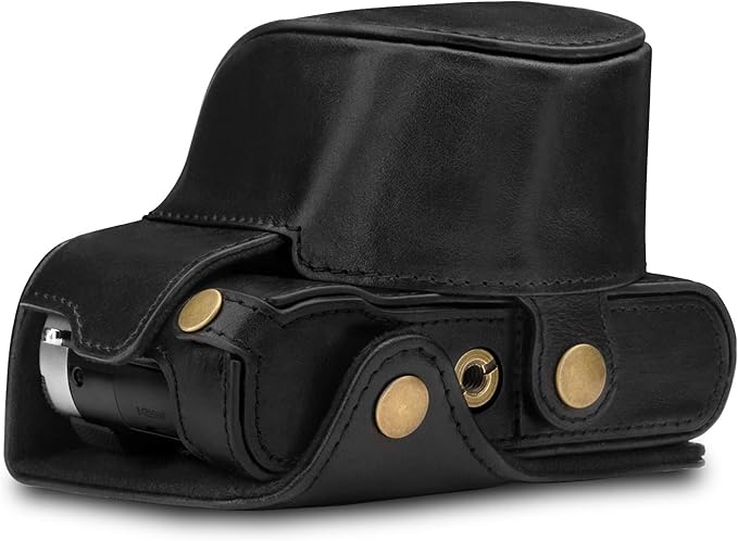 MegaGear MG1605 Ever Ready Genuine Leather Camera Case Compatible with Leica D-Lux 7 - Black