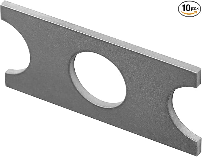 10 PCS Flat Shock Mount Weld on Tab Gusset Bracket, Universal, 1" Center Hole, 3-1/2" x 1-5/8"