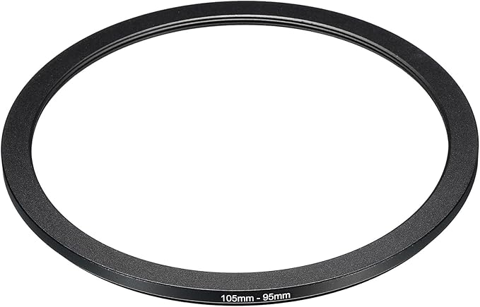 PATIKIL 105mm-95mm Metal Step Down Ring, Camera Lens Filter Adapter Ring Aluminum Filter Adapter Ring for Camera Lenses Hood, Black
