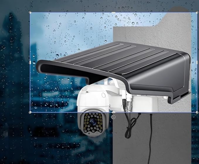 Square Black CCTV Security Sun Rain Shade Camera Cover Shield Protective Roof for CCTV Outdoor Hikvision/Nest/Ring/Arlo/Dome/Bullet Surveillance Camera
