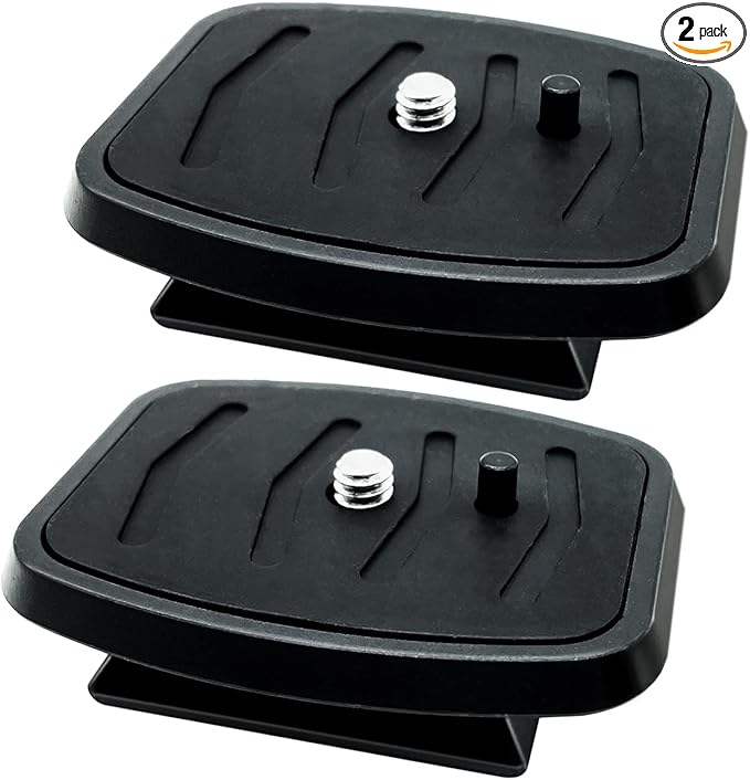 2 Pack 43mm Tripod Quick Release Plate Camera Mounting Adapter, QR Ball Head Parts Replacement for Torjim 60-Inch AX60, Endurax 66'' ETR66 Mount 1 11/16'', Black