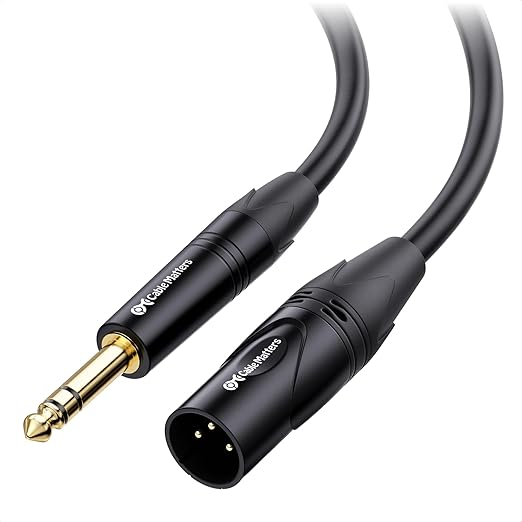 Cable Matters 6.35mm (1/4 Inch) TRS to XLR Cable - 15ft, Male to Male XLR to TRS Cable, Black – Not for Microphone Use