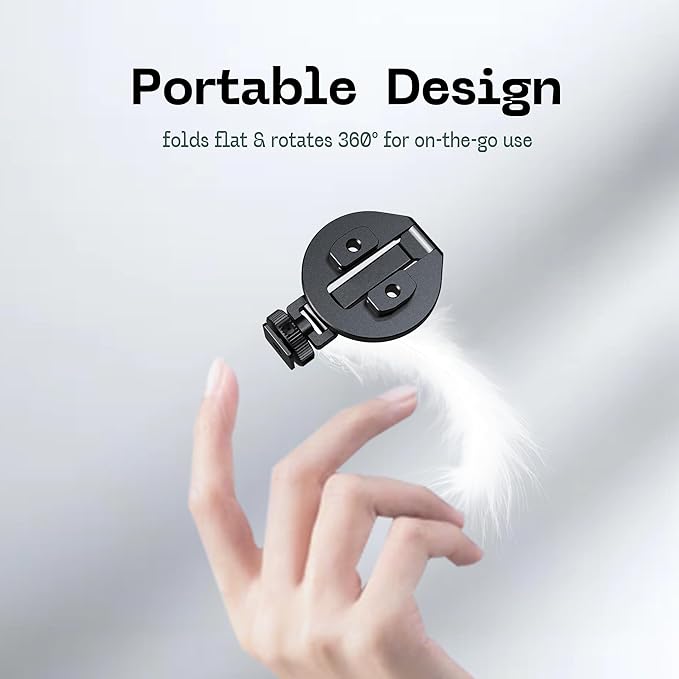 FANAUE Magnetic Phone Tripod Mount, Cold Shoe Phone Holder for Camera, Aluminum iPhone Tripod Mount Adapter with 1/4”Threaded Hole, Compatible with iPhone 17/16/15/14/13 Series