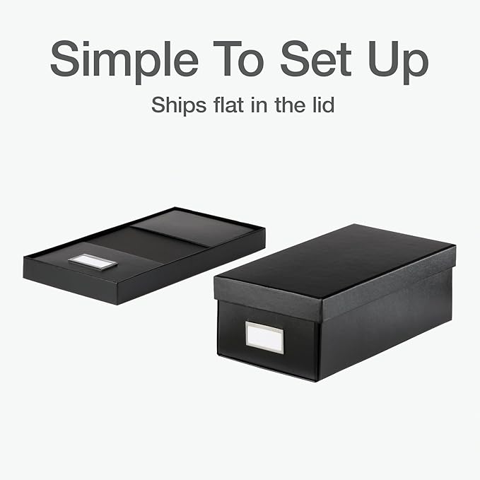 Oxford Keepsake Box, Protective Storage Box, Home and Office Organizer, Photo Storage Box, Souvenir Organizer, Small, 6" x 12" x 4 1/4" (41789)