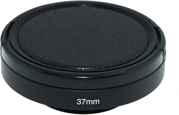 SIOTI 37mm Lens Hood, Oxidation Matte Anti Reflective Treatment, Aluminum Alloy, with 1 * 58mm Lens Cap, Compatible with Sony/Canon/Nikon/Fuji etc >16mm Camera Lens