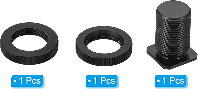 PATIKIL Male 5/8" to Female 1/4" Camera Hot Shoe Mount, Flash Cold Shoe Mount Tripod Screw Adapter for DSLR Rig, Black
