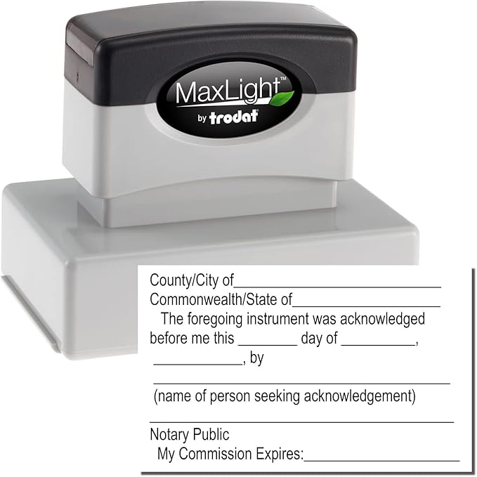 South Carolina Notary Stamp Kit with MaxLight Pre-Inked Stamps, Press and Print, Includes Book, Stamp and Ack Stamp, Notary Supplies South Carolina