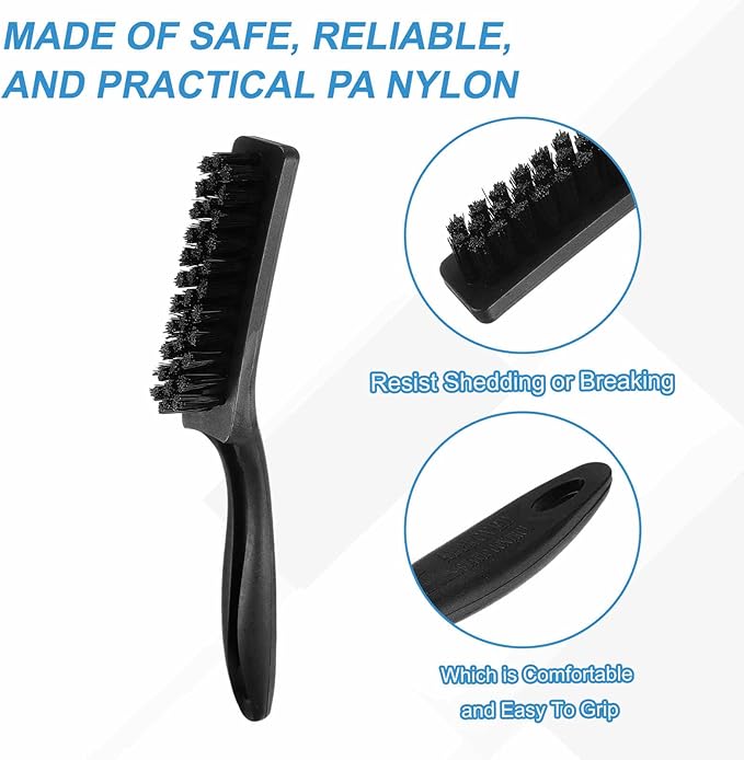 HARFINGTON 2pcs Antistatic Brush 20x84mm Portable PP Handle Nylon Anti Static Cleaning ESD Brushes for Electronics Computer Keyboard, Black