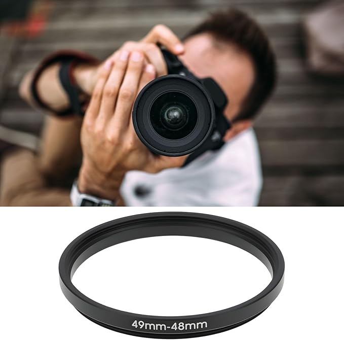 49mm to 48mm Step-Down Ring Aluminium Alloy for Most Cameras