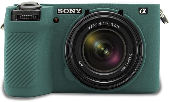Easy Hood Camera Case for Sony Alpha 6700, Soft Silicone Protective Cover a6700 DSLR Camera Anti-Scratch Slim Fit Body Skin Protector Housing Sleeve for Sony A6700 Mirrorless Camera Green