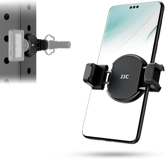 JJC Phone Clamp Holder for Magnetic Car Mount Tripod Stand with MagSafe Function, Gym Magnetic Phone Clip for Metal Surface with 2 Cold Shoes & 1/4" Screw for iPhone Samsung Galaxy Google Pixel-Black